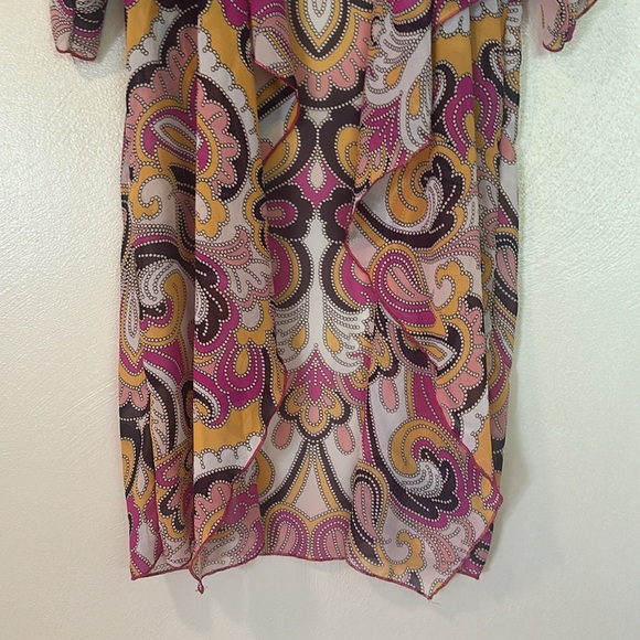 Lularoe Kimono Cardigan Size Medium Multicolor Open Front Flowy Relaxed Fit - Picture 3 of 12